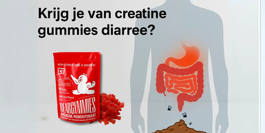 Persoon met diarree en creatine gummies