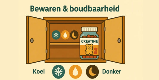 Creatine-gummies bewaren & houdbaarheid (2025) – koelkast, auto & reistips