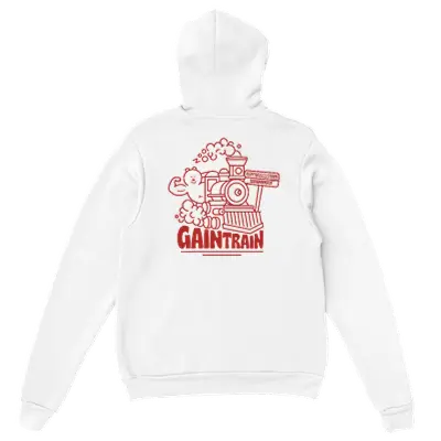 Witte Gaintrain Hoodie met rugprint