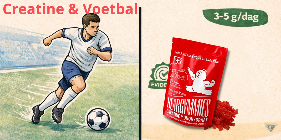 Voetballer plant creatine rond training en wedstrijddag