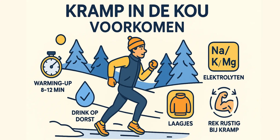 Kramp voorkomen in de kou: kalium, magnesium, hydratatie & warming-up